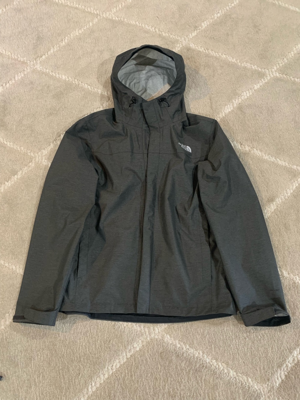 The North Face Men's Dark Gray Hooded waterproof Jacket